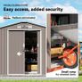 7ft x 4ft Lockable Polypropylene Garden Storage Shed Storage w/ Air Vents Steel Grey Image 5