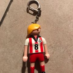 Playmobil keyring- girl Soccer player