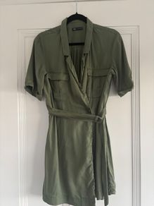 zara summer wrap effect dress