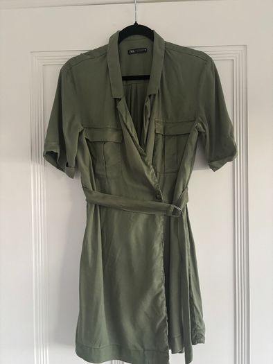 zara summer wrap effect dress