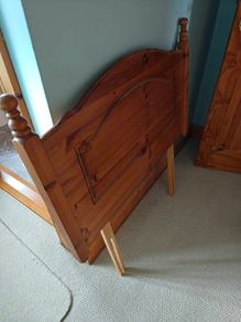 Pine Headboard Single Bed