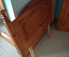 Pine Headboard Single Bed