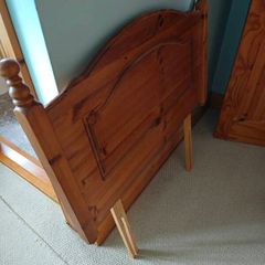 Pine Headboard Single Bed