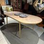Will and I clearance Oval dining table parquet top (new in box ) 220cm w / 100cm d / 77cm h Image 3