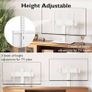 NEW SALE | Universal Table Top Pedestal TV Stand with Bracket for 26inch-55inch LCD/LED TVs-Height Adjustable TV stand with 8mm Tempered Glass Base & Cable Management-Holds 40 KG & Max.VESA 400x400mm White Image 5