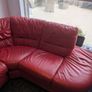FREE red leather sofa Image 4