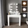 Dressing table with LED lighting 10 bubs and 3 pc mirror foldable stylish Image 3