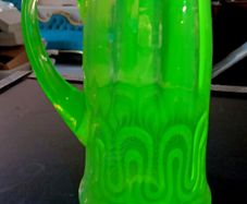 Art Deco tall uranium pitcher