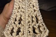 Vintage White Crochet Lampshade