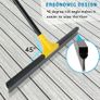Floor Squeegee Outdoor Heavy Duty, 60cm Rubber Squeegee Broom with Long Handle 160cm for Cleaning Garage Courtyard Bathroom Shower Glass Window Tile Concrete Deck Marble Water Image 4