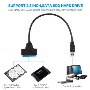 USB 3.0 SATA Up To 6 Gbps 3 Cable Sata To USB 3.0 Adapter Support 2.5 Inch External HDD SSD Hard Drive 22 Pin Sata III Cable