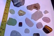 Semi precious stones, fossil and others