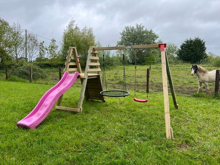 Swings and slide