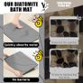 Stone Bath Mat, 100% Natural Diatomaceous Earth Shower Mat, Non-Slip Super Absorbent Quick Drying Bathroom Floor Mat, Shower Mat for Bathroom Floor, Easy to Clean Image 5