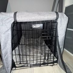 Medium Cardys Dog Crate Cage with Cover & Padded Bed. Excellent Condition