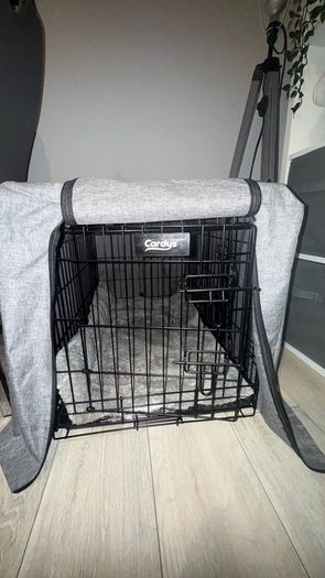 Medium Cardys Dog Crate Cage with Cover & Padded Bed. Excellent Condition