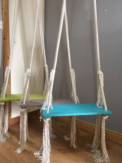Unique indoor swing fir any room in your house, fun for kids and adults