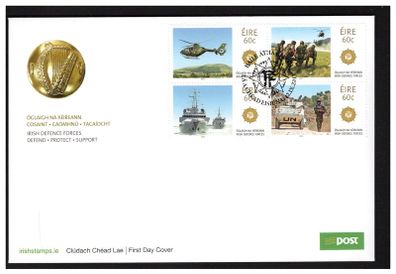 2013 Ireland The Irish Defence Forces (Rescue Team, Helicopter, Armoured Personnel Carrier & Frigate) Commemorative Stamps An Post First Day Cover (FDC)