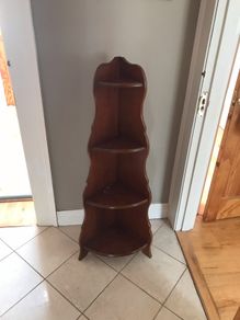 Timber corner shelving unit