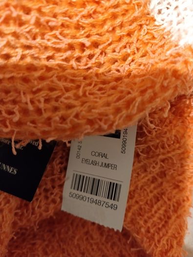 Coral Eyelash Jumper New With Tags