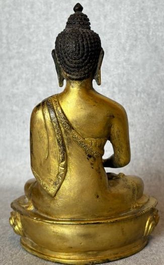 Amitabha  Buddha - Gilt Bronze,Signed