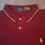 Polo Ralph Lauren Custom Slim Fit Polo - Burgundy Tipped - Size XXL - MINT Image 2