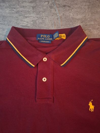 Polo Ralph Lauren Custom Slim Fit Polo - Burgundy Tipped - Size XXL - MINT