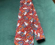 Vintage tie Yorkie motif