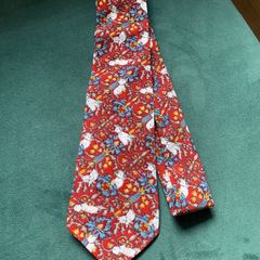 Vintage tie Yorkie motif