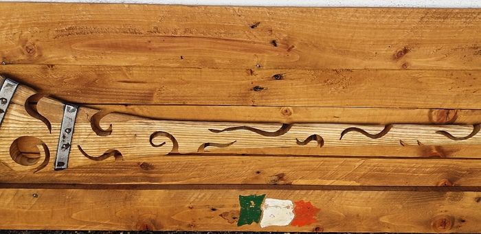Rustic "Old Irish Hurley" Wallmount wood art