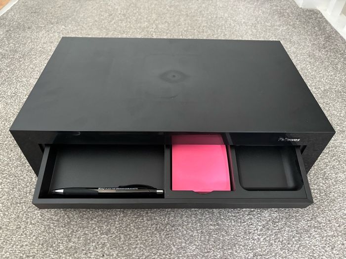Monitor riser with drawer