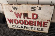 Wills Wild Woodbine enamel sign