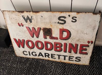 Wills Wild Woodbine enamel sign