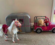 Our Generation Doll Caravan Jeep & Horse