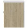 Sink Cabinet with Built-in Basin White and Sonoma Oak Chipboard Image 9