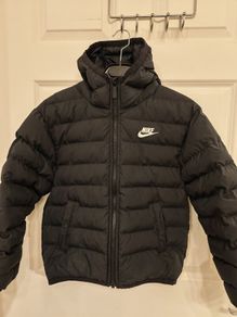 8-10 Years old Kids Nike black hooded puffer coat