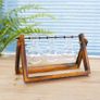 BRAND NEW Creative Glass Tabletop Plant Bonsai Hydroponic Plant Terrarium Transparent Vase Wooden Frame vase decoration Decor flower vase Image 5