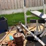 dumb bells, bar bells and bench press Image 2