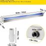 Swimming Pool Waterfall Spillway 151x11.5x8 cm Stainless Steel Swimming Pool Waterfall Fountain with Colorful LED Strip, Hose Connector, Remote Image 2