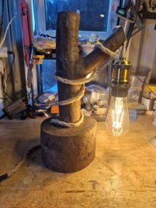 Handcrafted Livewood lamp