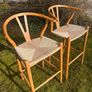 2 Wishbone Style Bar Chairs Image 2