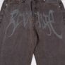 Revenge Charcoal Grey Brown Embroidered Logo Straight Leg Denim Jeans W31/L29 Image 4