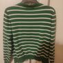Atmosphere Green Cardigan with White Stripes Image 2