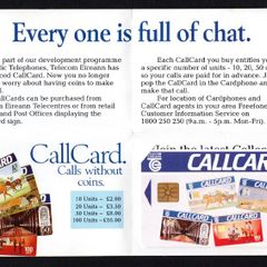 1992 Ireland 5 Unit Montage early definitive Callcards (Gemplus GEM1) Call Card with paperwork. Telecom Eireann card number 1040