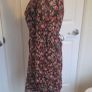 Primark Floral Wrap Mini Dress UK10 Boho Sheer Sleeve Tea Dress Black Image 3
