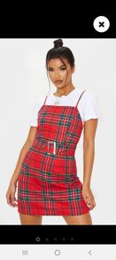 Pretty little thing check dress bnwt