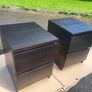 2 Black Bedside Lockers (Ikea) Image 3