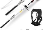 BU-KO 52cc Long Reach Petrol Hedge Trimmer and 75cm Extension Pole, Precision Trimming for Tall Hedges & Bushes, Easy to Use, High Performance, Durable Steel Blade