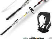 BU-KO 52cc Long Reach Petrol Hedge Trimmer and 75cm Extension Pole, Precision Trimming for Tall Hedges & Bushes, Easy to Use, High Performance, Durable Steel Blade