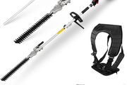 BU-KO 52cc Long Reach Petrol Hedge Trimmer and 75cm Extension Pole, Precision Trimming for Tall Hedges &amp; Bushes, Easy to Use, High Performance, Durable Steel Blade